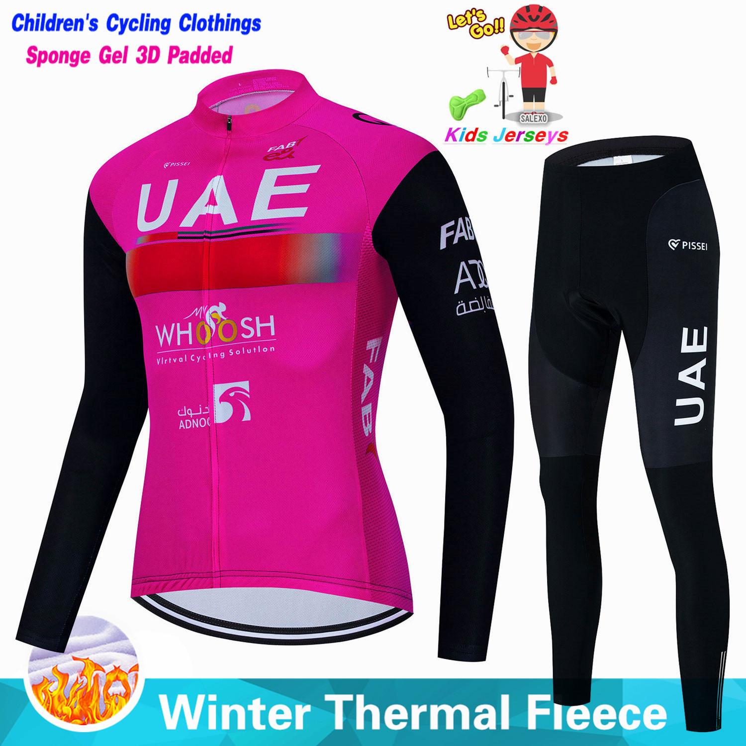 Uae Kids Winter Fleece Wielert - Cycling Gear Jersey recensie en prijs